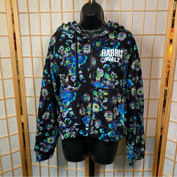 Ulla Johnson Designers for Democracy Harris/Walz Cotton Terry Zipper Hoodie - Picture 1 of 16